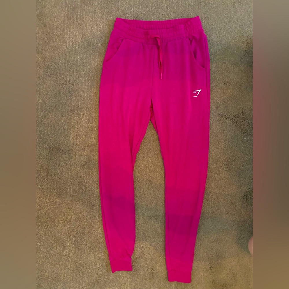 Gymshark Pink Long Jogger Pants, size small